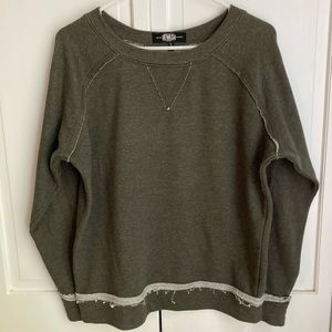 Rewash Crew Neck Sweatshirt Raw Seam